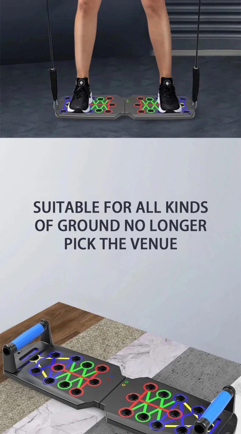 Multifunctional Color-Coded Push-Up Board Set