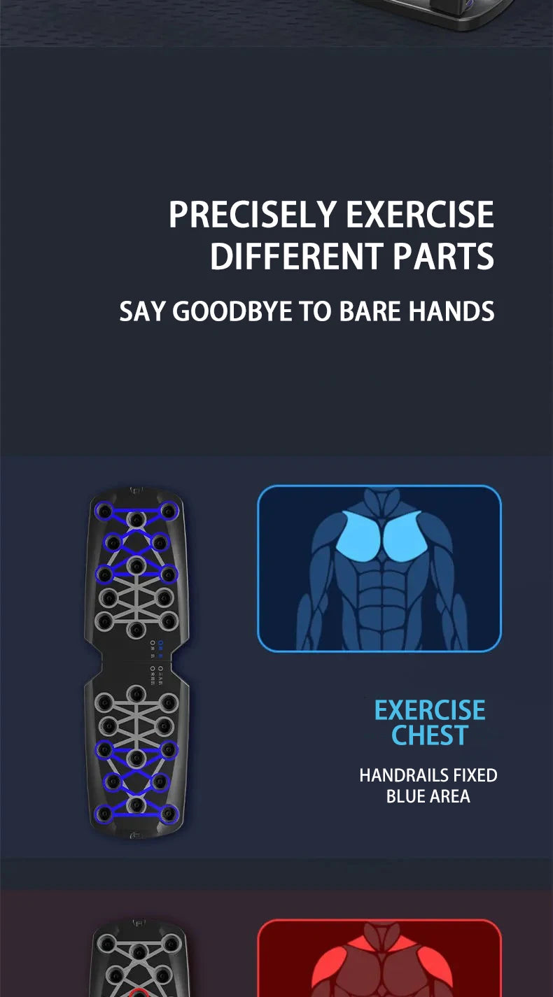 Multifunctional Color-Coded Push-Up Board Set