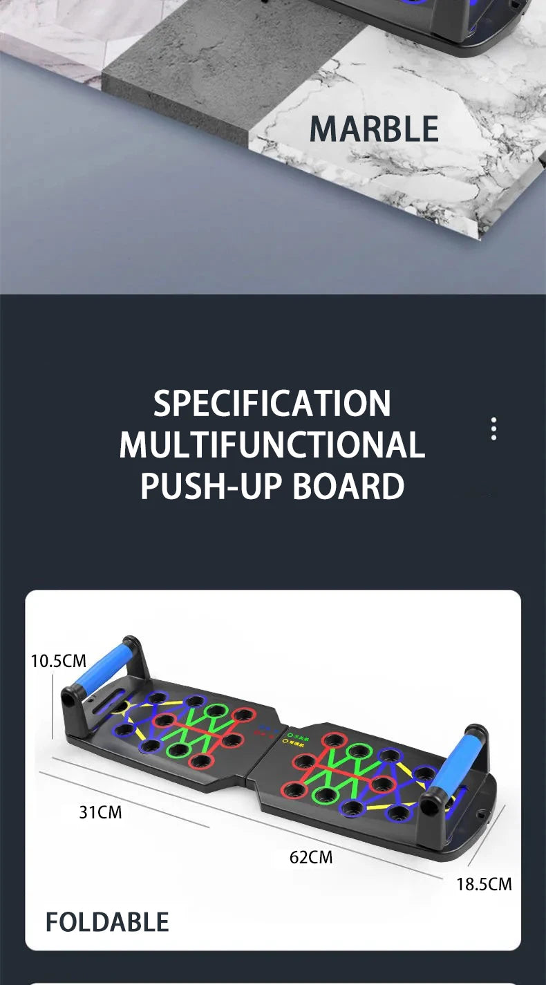 Multifunctional Color-Coded Push-Up Board Set
