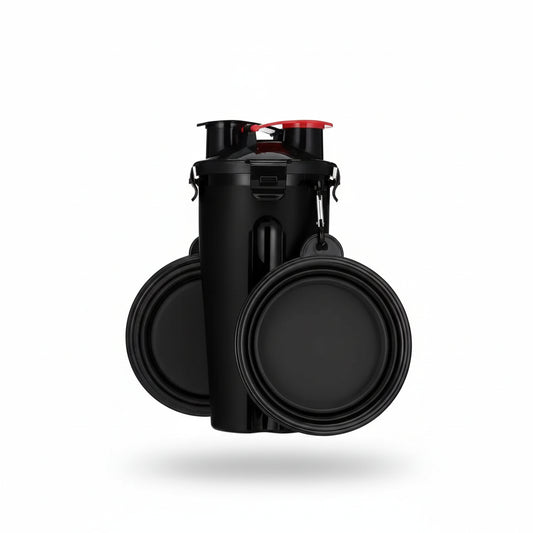Portable Pet Water Bottle with Food Container