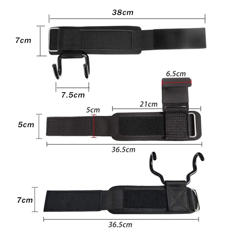 Weight Lifting Hook Grips with Wrist Wrap Support
