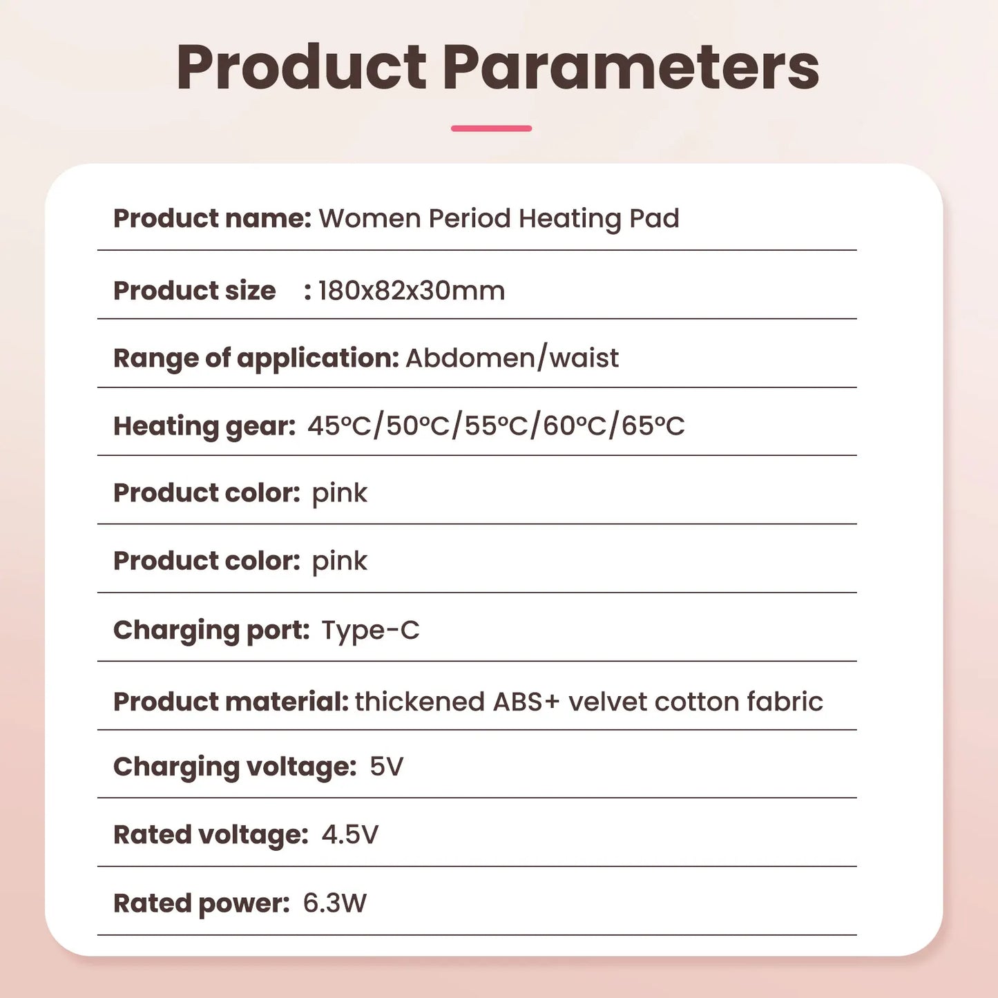 Electric Menstrual Heating Pad Belt