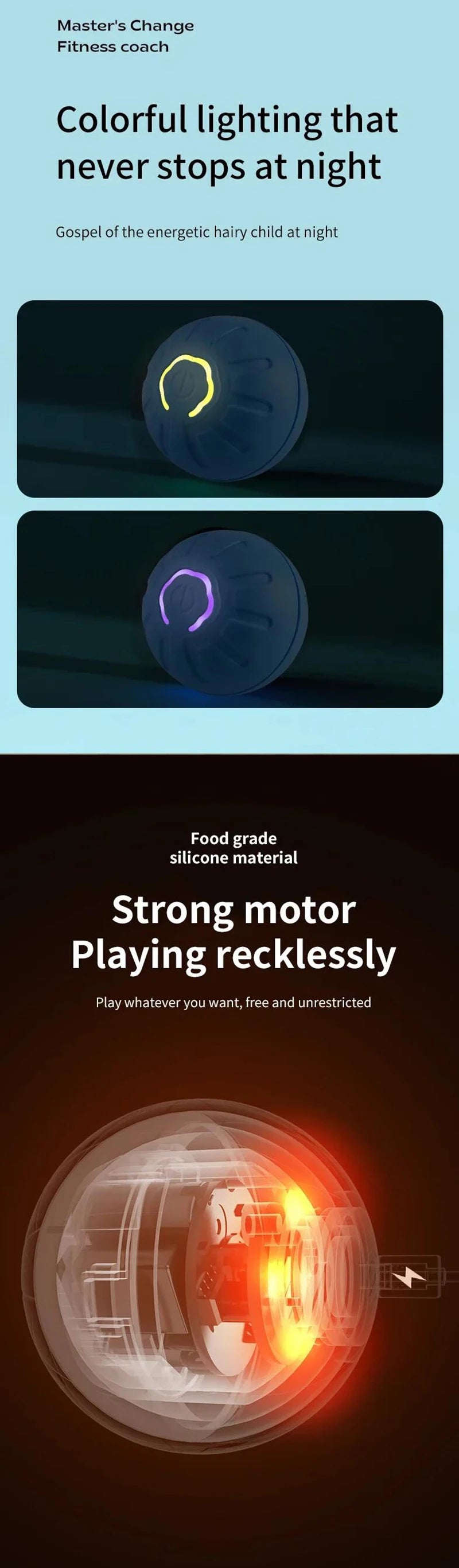 Interactive Automatic Moving Pet Toy Ball