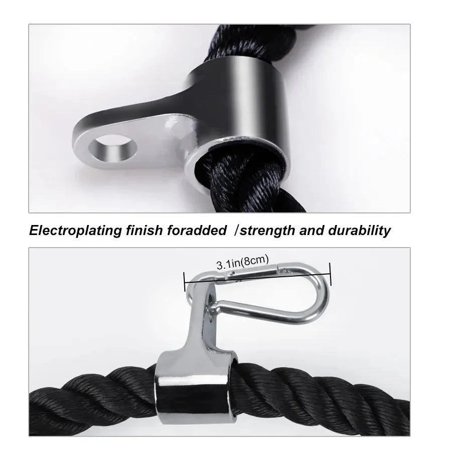 Triceps Rope Cable Attachment for Push & Pull Exercises