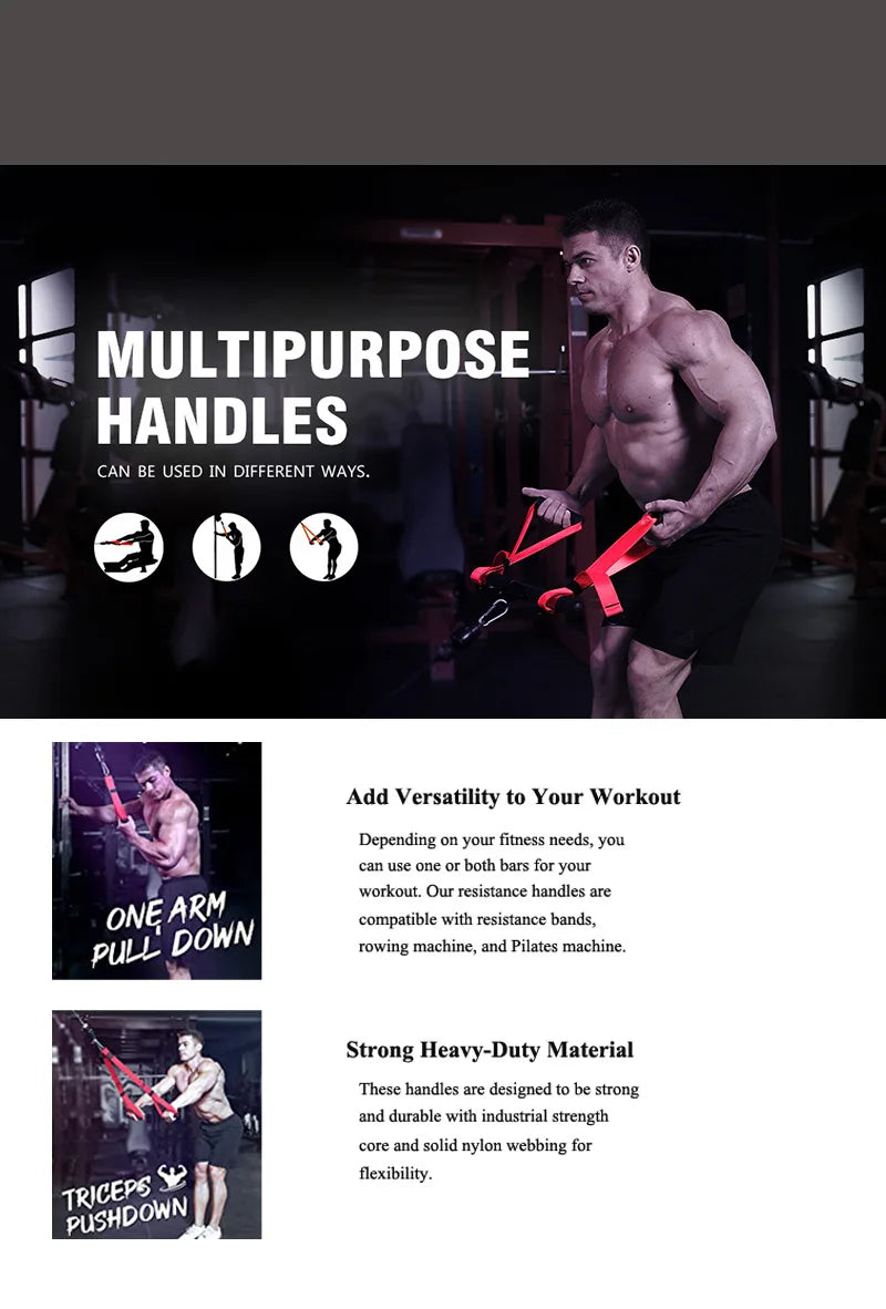 Triceps Rope Cable Attachment for Push & Pull Exercises