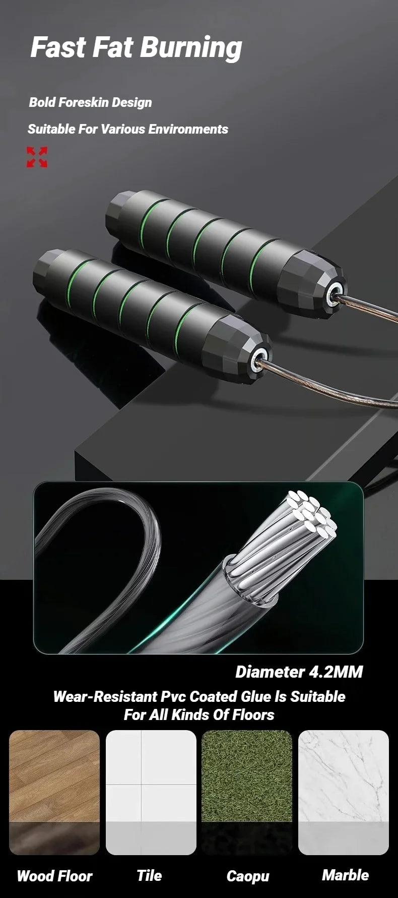 Adjustable Steel Wire Jump Rope